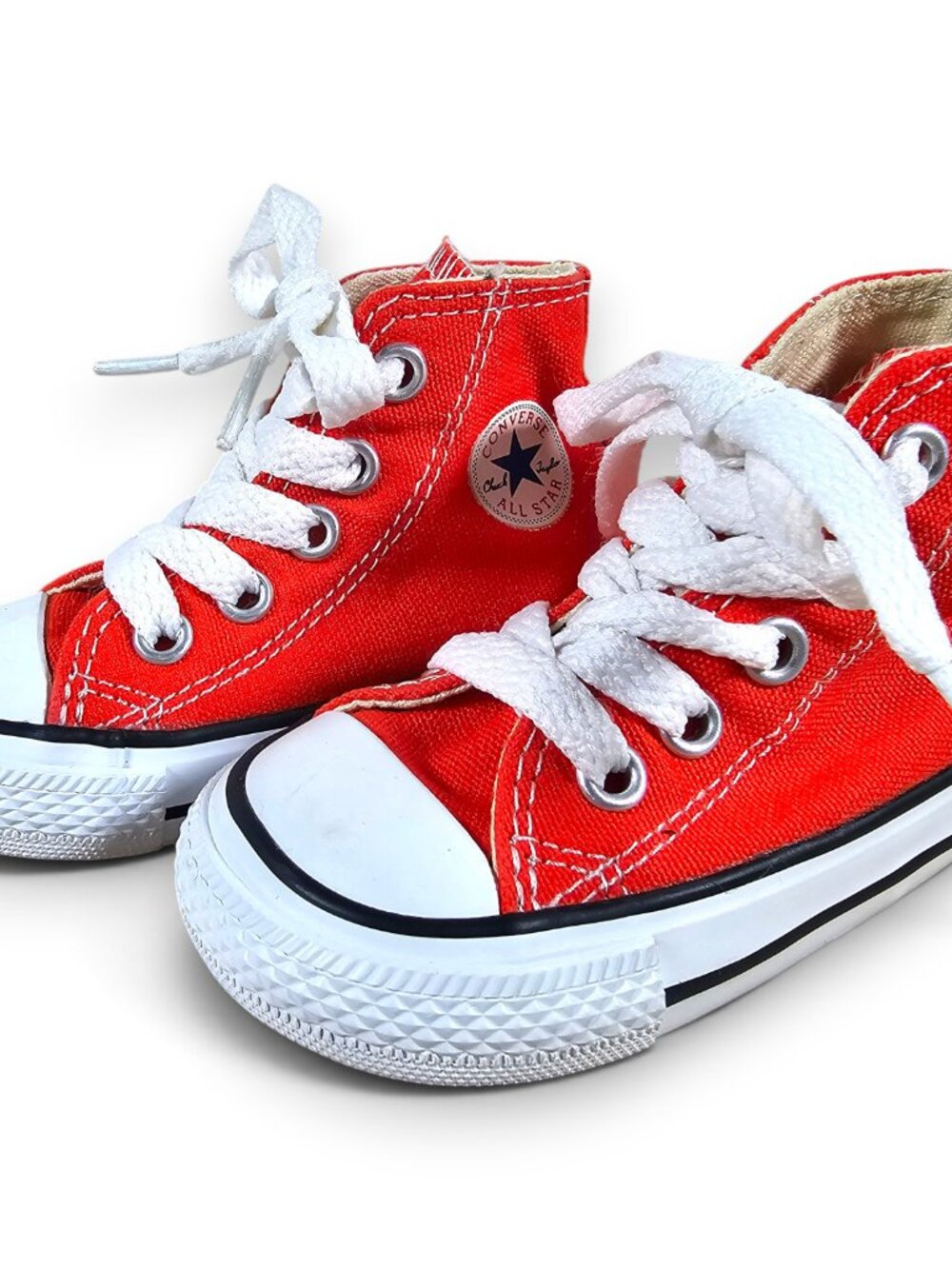 Converse Chuck Taylor All Star Infant Baby Shoes High Top Sneakers Red Size 3